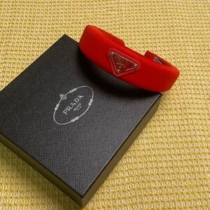Prada triangle logo headband